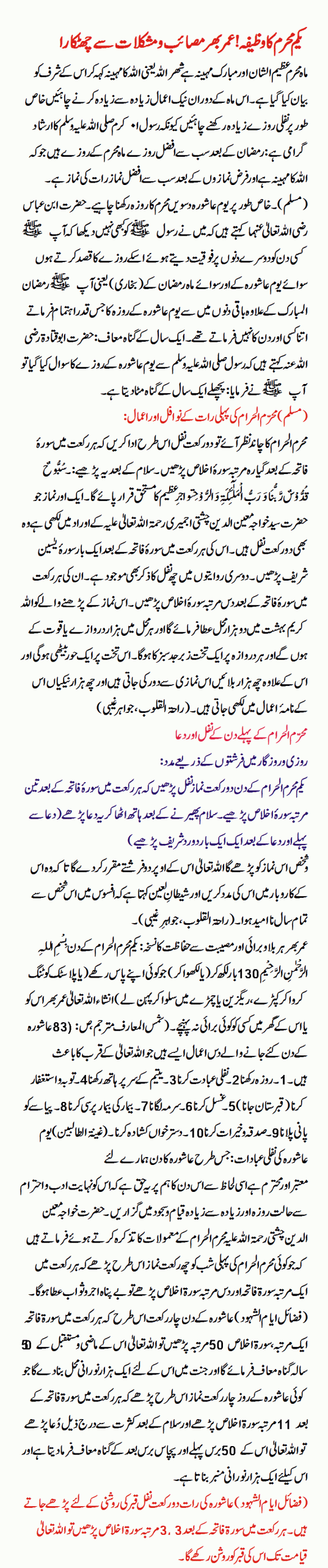 1st Muharram Ka Wazifa For Rizq