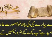 Some beautiful habits of our beloved Prophet