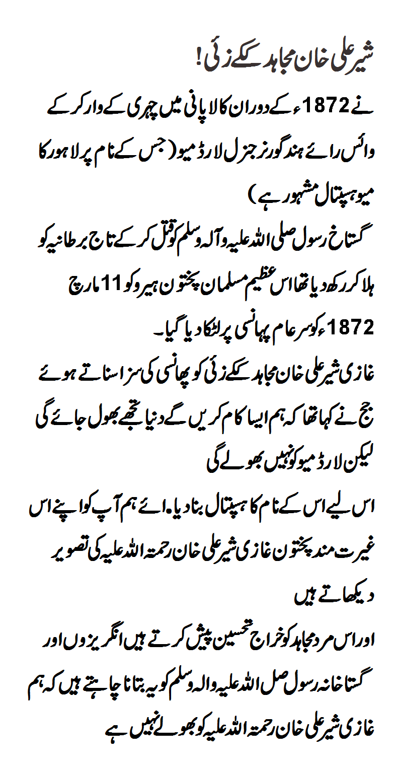Sher Ali Khan Mujahid Kakzai