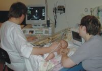 In Europe, the first ultrasound is done after four months