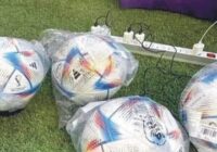 World Cup balls are charged before each match