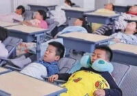 A school in China where children are given a Power Nap with lunch
