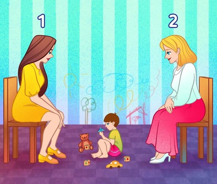 Puzzle for IQ Test: Only a Sharp Brain Can Spot the Mother of the Child Among 2 Women in the Picture!