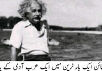 Einstein once sat next to an Arab man on a train